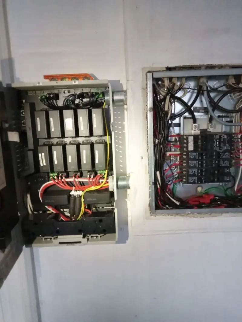 Electrical panel upgrade completed for Security Camera Wiring in Forward